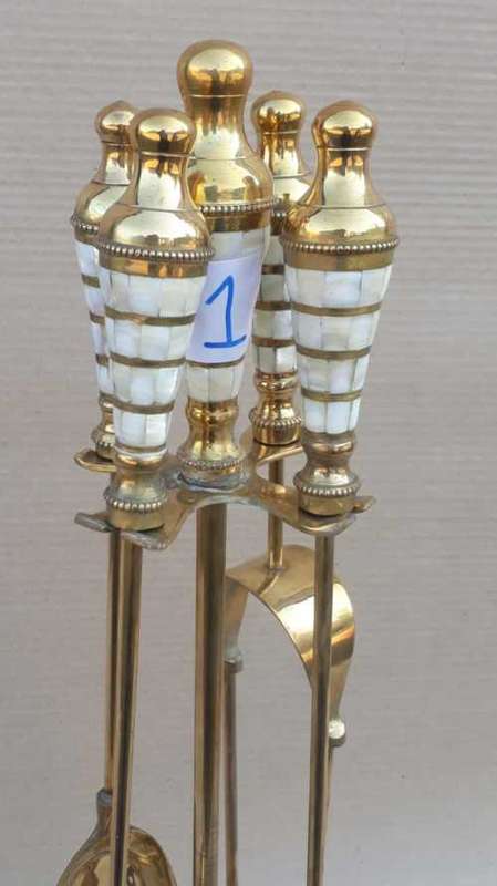 5pcs solid brass used companion set