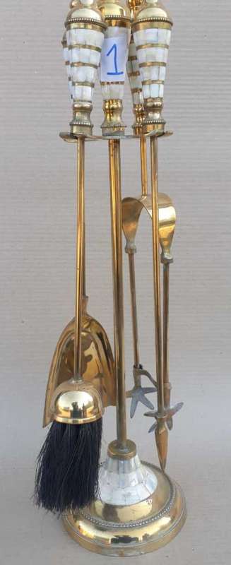 5pcs solid brass used companion set