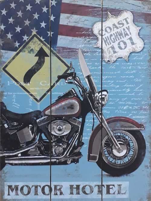 Motor Hotel wooden wall plaque