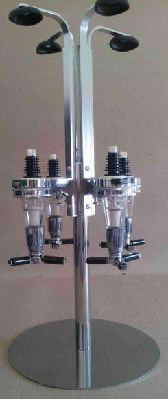 Set four domestic optic spirit tot measure rotary dispenser