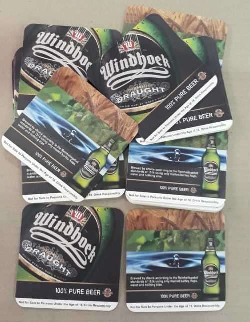 Windhoek coasters. set of 25.