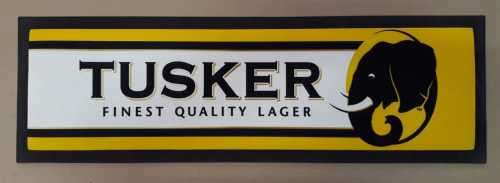 Tusker Lager bar mat, wetstop/ bar runner. 70 cm x 22 cm