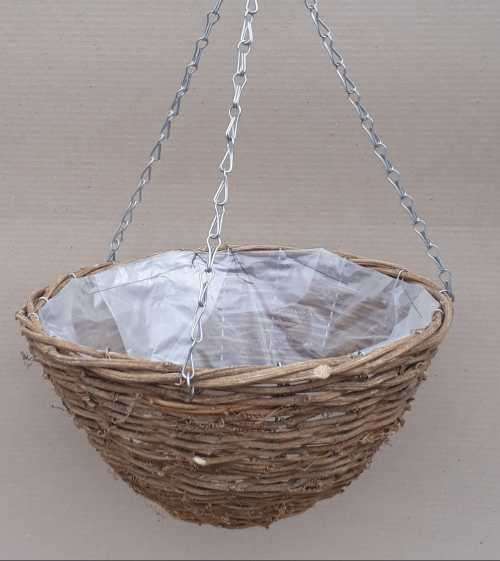 Garden. Rattan hanging basket