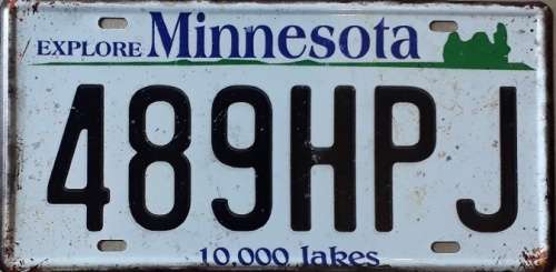 Minnesota State of America metal license plate