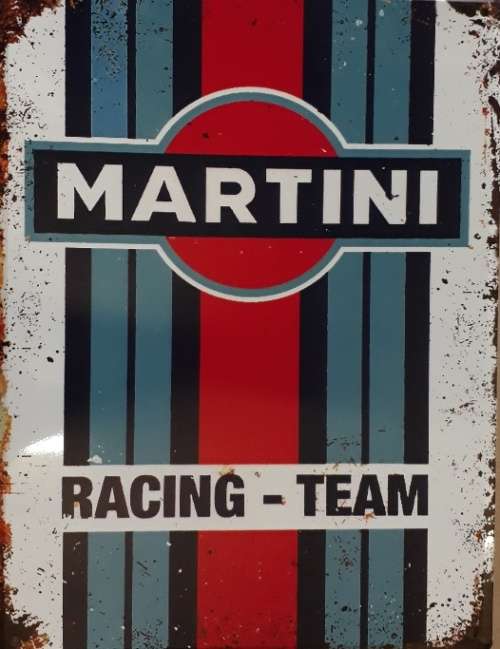 Martini racing team metal sign
