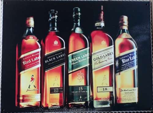 Johnnie Walker metal sign.
