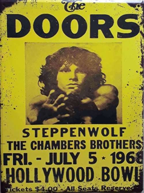 The Doors. American rock band vintage style metal sign