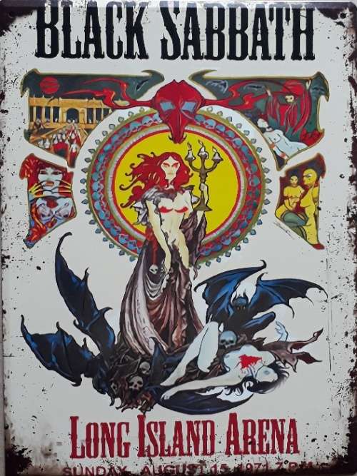 Black Sabbath. English rock band vintage style metal sign
