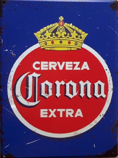 Corona Extra Beer Bottle Cap Metal Sign