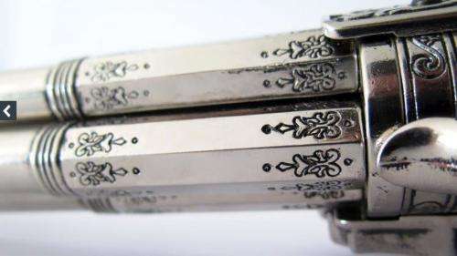 Revolving 4 Barrel Flintlock Pistol Non-Functional