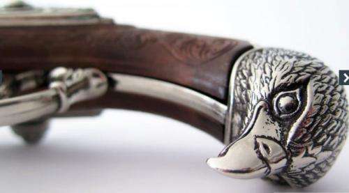 Revolving 4 Barrel Flintlock Pistol Non-Functional