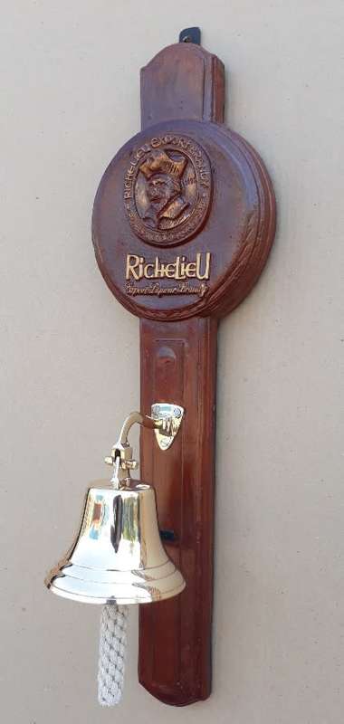 Brass Bell 12cm With Wall Hanging Richelieu Backing