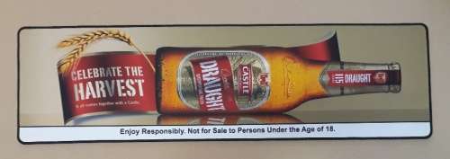 Castle Lager Draught Bar Mat wetstop Bar Runner-Neoprene