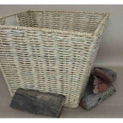 Log Basket Steel Frame Woven Illala