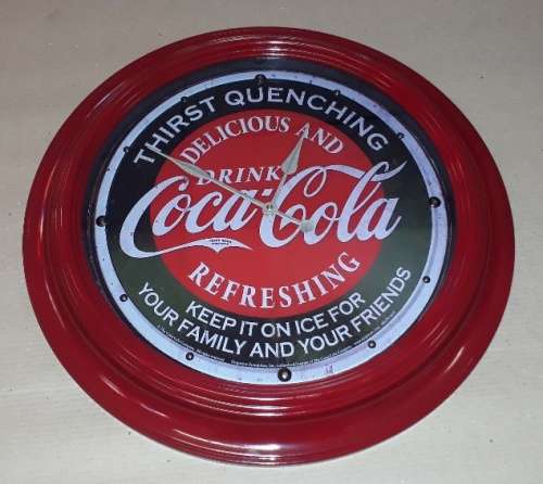Coca-cola Illuminated Clock 58cm Diameter