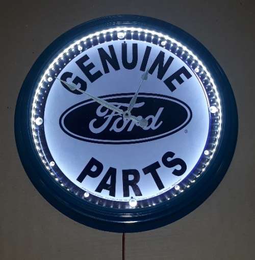 Ford Genuine Parts Illuminated Clock 51cm Diameter