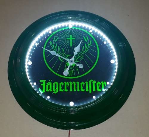 Jagermeister Illuminated Clock 58cm Diameter
