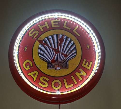 Shell Illuminated Clock 45cm Diameter