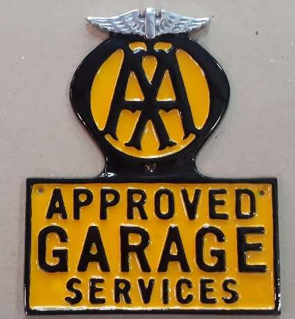 AA Garage Aluminium Wall Plaque