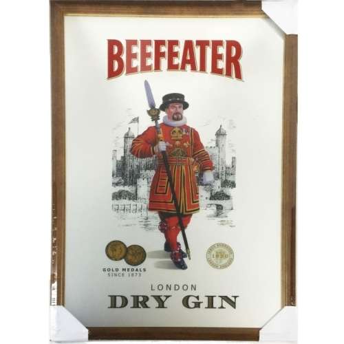 Beefeater Gold Medals Since 1873  Bar Mirror