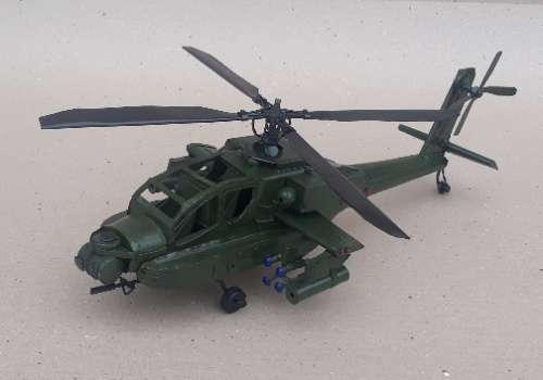 Vintage Metal Model Military Helicopter