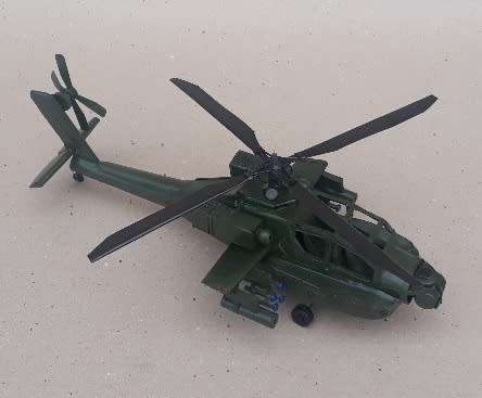 Vintage Metal Model Military Helicopter