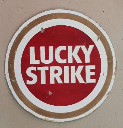 Lucky Strike Used Metal Sign