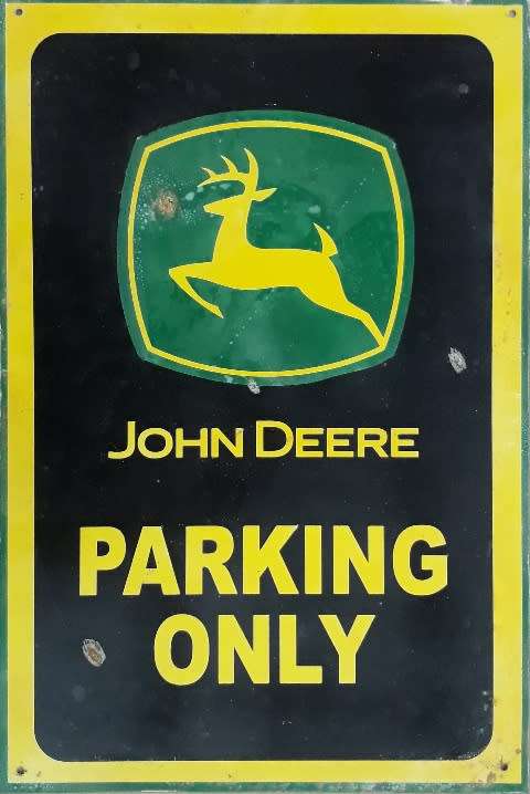 John Deere Parking Only Used Metal Sign