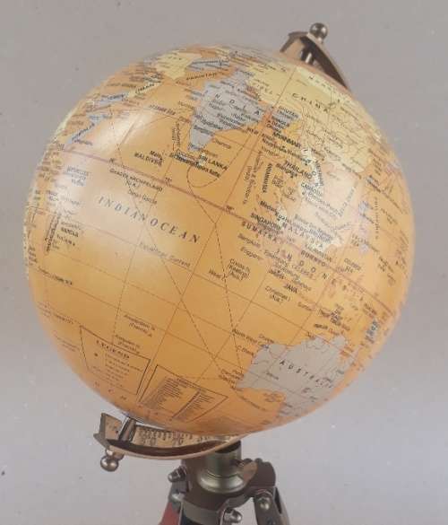 World globe. On telescopic tripod stand. Beautiful item to complement your home