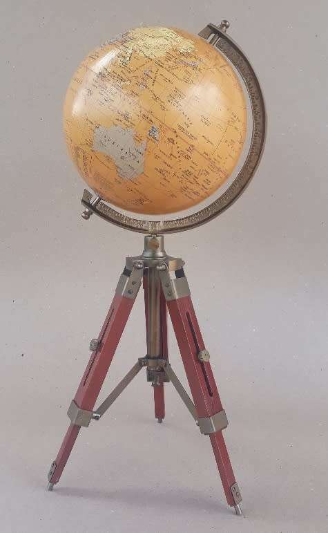 World globe. On telescopic tripod stand. Beautiful item to complement your home