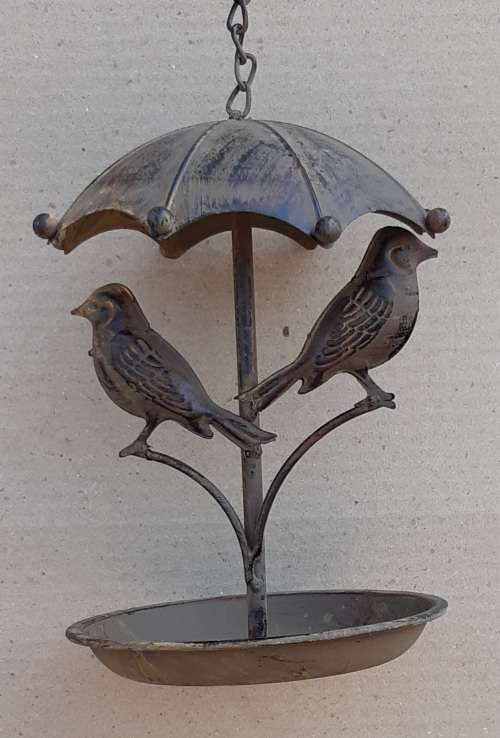 Garden. Hanging bird feeder