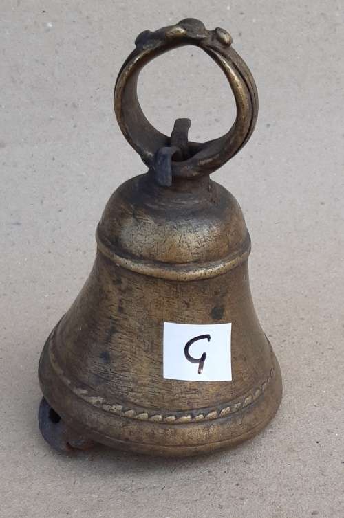 Antique Genuine Solid Brass Ship Bell 8cm