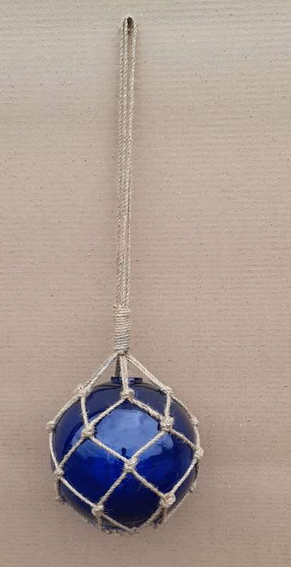 Glass Colored Fishing Net Float-Blue-20cm Diameter