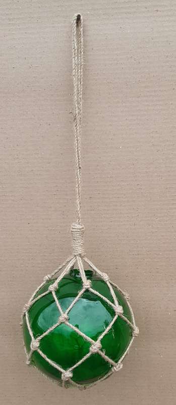 Glass Colored Fishing Net Float-Green-20cm Diameter