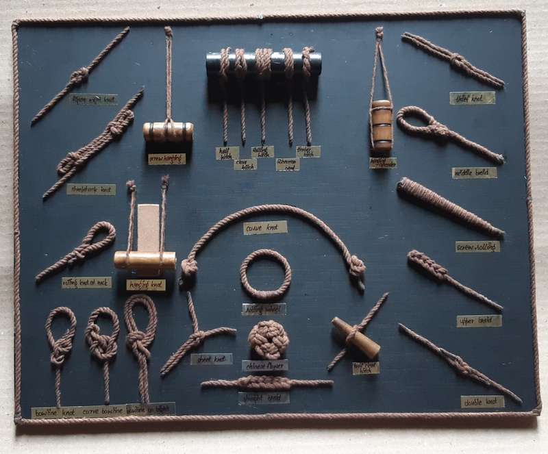 Decorative Maritime and Sailors Rope Knot Board c.1900