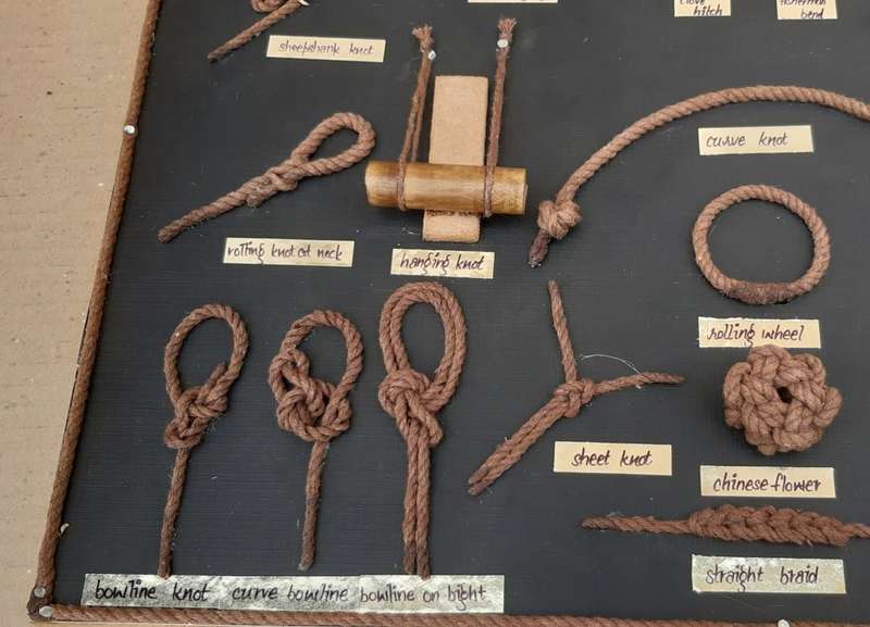 Decorative Maritime and Sailors Rope Knot Board c.1900