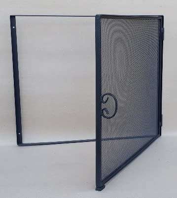 Surface Mounted Fire Screen with Single Opening Door. 80cm x 70cm