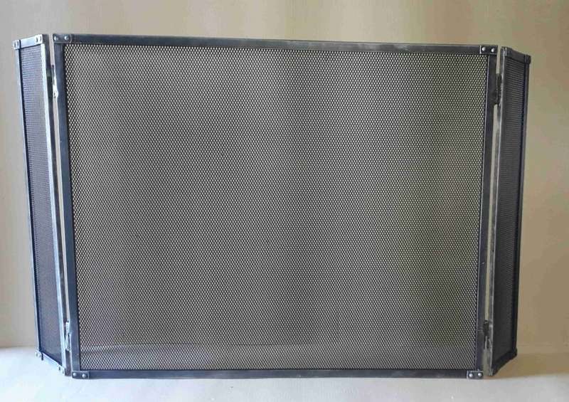 3 Panel Heavy Fire Screen with Hinged Side Panels 100cm x 80cm