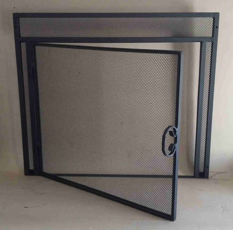 Surface Mounted Fire Screen With One Opening Door 100 x 80cm