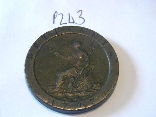 1797 Britannia Cartwheel Penny   214 YEARS OLD!!!