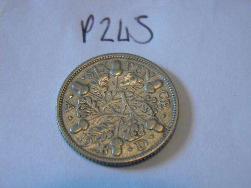 1928 Silver 6 pence