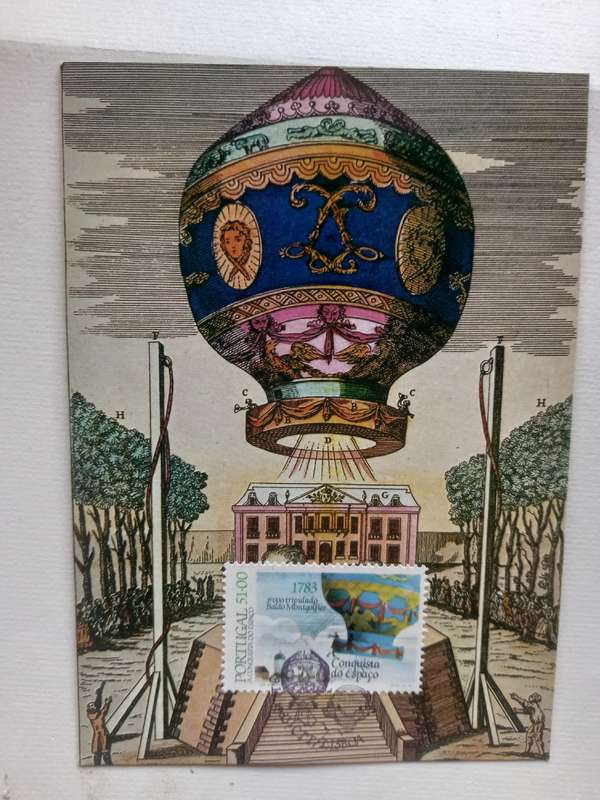 Postcard of vintage Portuguese balloon
