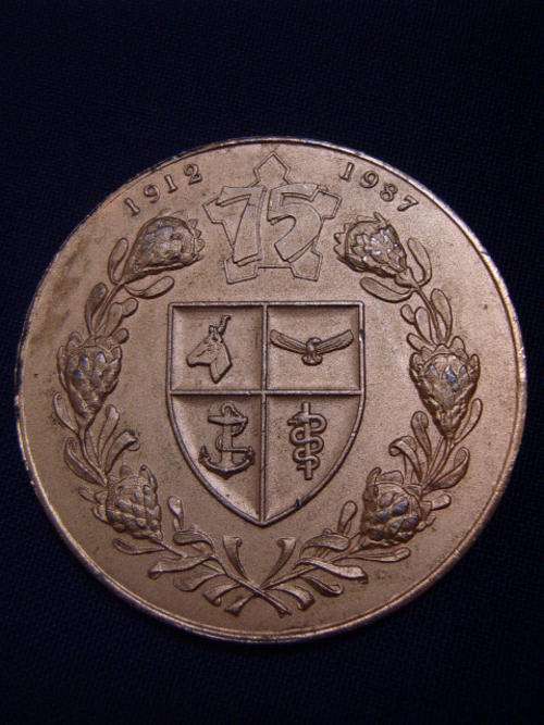 S.A Defence Force 75 year anniversary Medallion