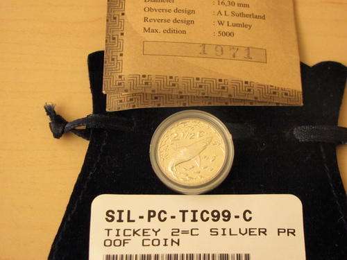 1999 Shark Silver 2 1/2c Proof Tickey