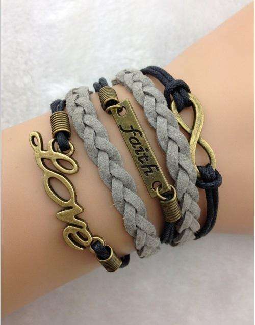 Bracelet- Love, faith & Infinity Charm