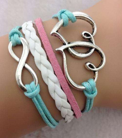 Bracelet- Infinity and heart to heart