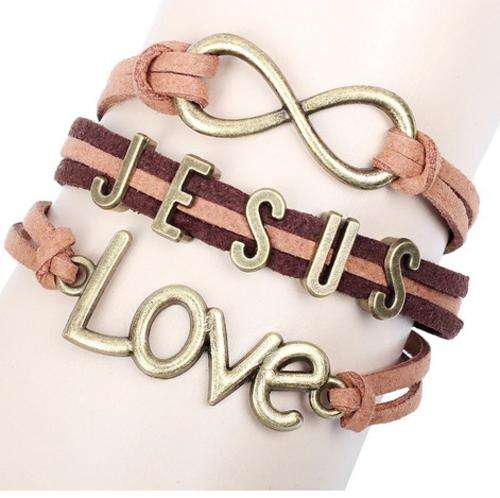 Bracelet- Infinity, Jesus and love Charm