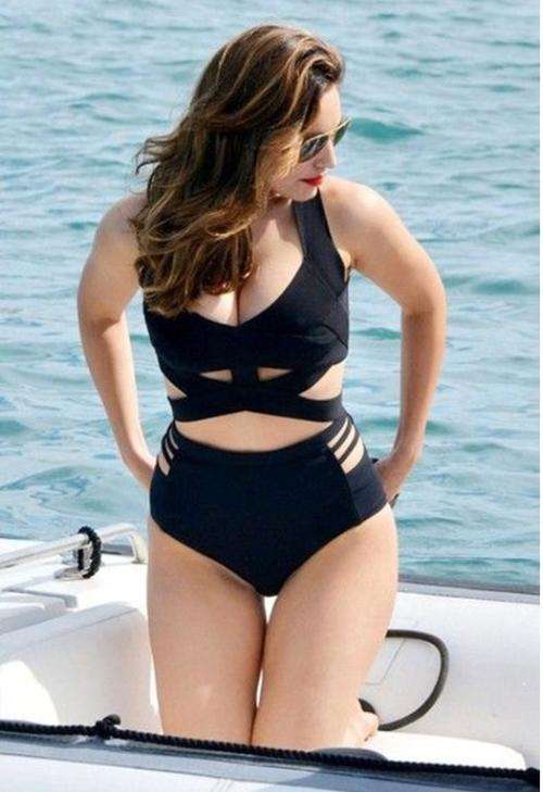FREE SHIPPING ! Sexy Push-up Padded Bra Swimsuit High Waist Bikini Set Plus Size  XL,XXL,XXXL