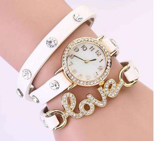 Wrap-Around Diamante Watch with Gift Box
