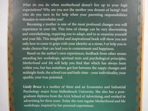 Motherhood and Me - Lindy Bruce - Signed Copy (SOFTCOVER)